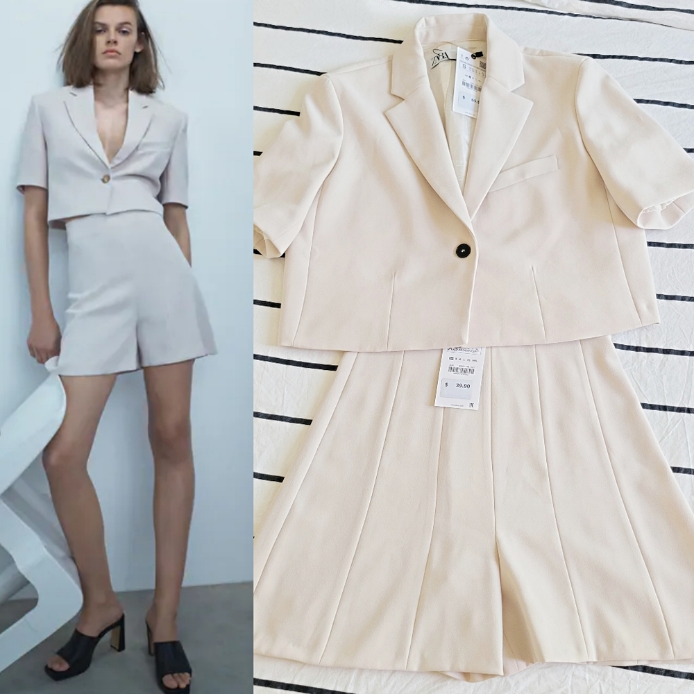 Zara set blazer and shorts
